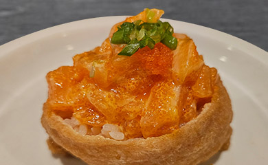 Inari Sushi: Spicy Salmon